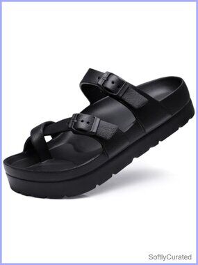 Womens Platform Slide Sandals Arch Support EVA Foam Slip On